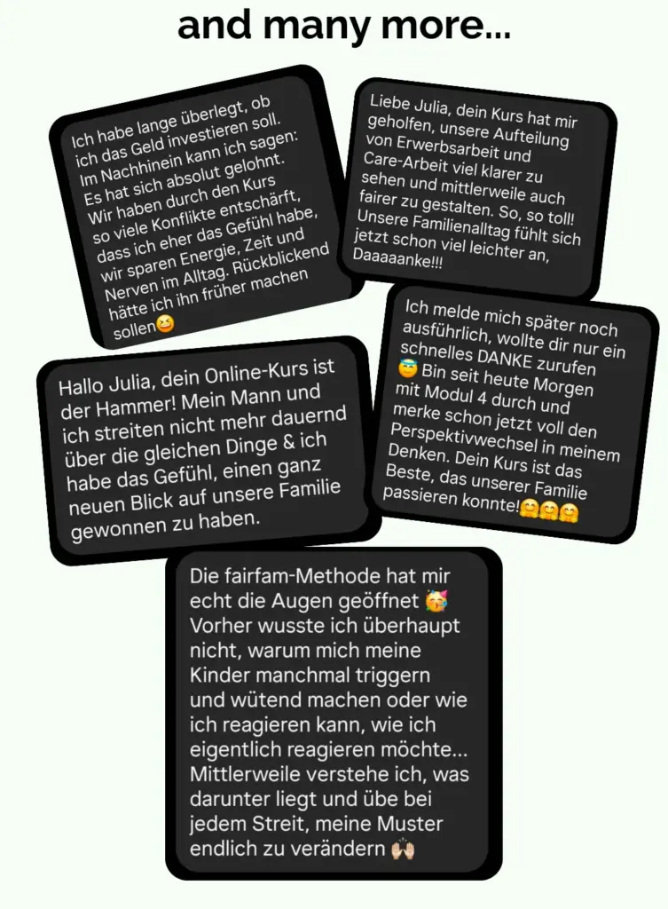 Screenshots von Instagram-Messages, Rezensionen von Kunden.